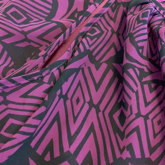 LYS Mini Dress Purple Black Spaghetti Straps Womens Size 3X - Picture 5 of 5